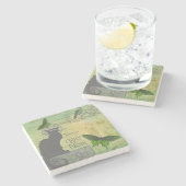 Ronde van Chat Noir Collage in Parijs Stenen Onderzetter (Zijkant)