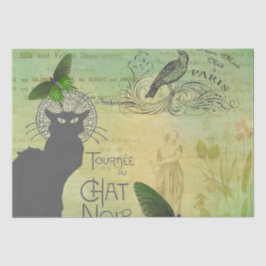 Ronde van Chat Noir Collage in Parijs Tissuepapier