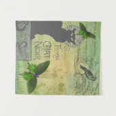 Ronde van Chat Noir Collage in Parijs Wandkleed (Voorkant (horizontaal))