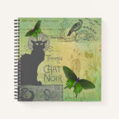 Ronde van Chat Noir Collage Recipe Notitieboek (Voorkant)