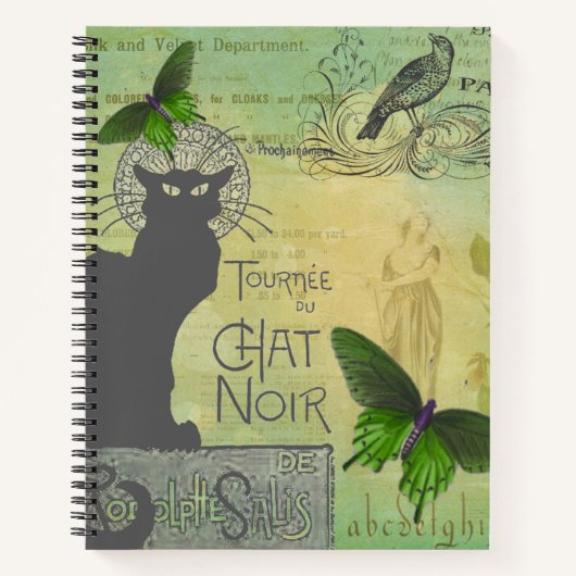  Ronde van Chat Noir Collage Sketch Notitieboek (Voorkant)