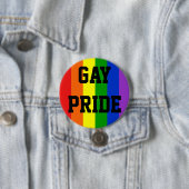 Ronde van de Button van Gay Pride Rainbow (In situ)