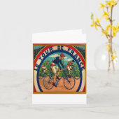 Ronde van De France Vintage Kaart (Gele Bloem)
