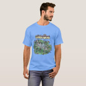 Ronde van de Mont Blanc-cartoon - T-shirt met basi (Voorkant volledig)