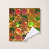 Ronde van de textuur op onbewerkt sinaasappel bad handdoek (Wasdoekje)