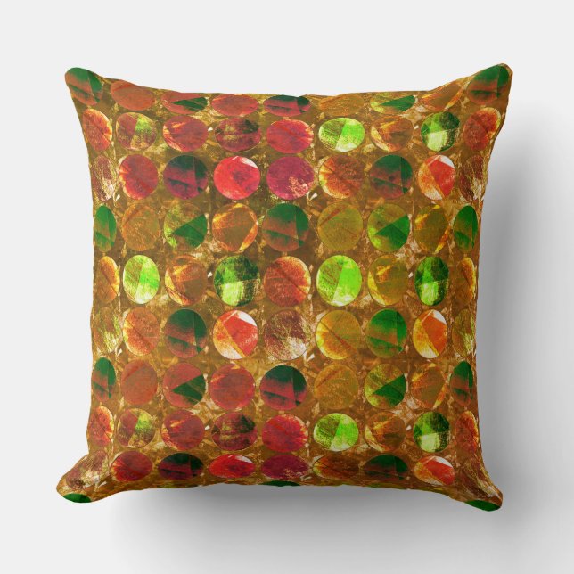 Ronde van de textuur op onbewerkt sinaasappel kussen (Voorkant)