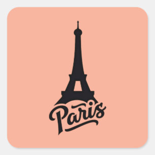 Ronde van Eiffel de Paris (Frankrijk) Vierkante Sticker