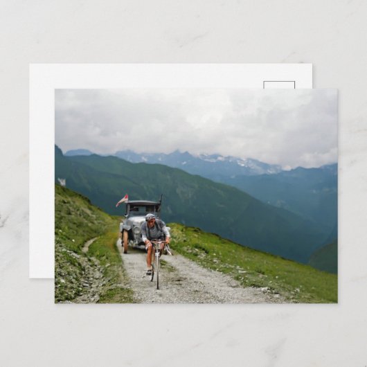 Ronde van Frankrijk 1925 - Onbekende renner Col d' Briefkaart (Voorkant / Achterkant)