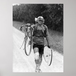 Ronde van Frankrijk 1928 Giusto Cerutti Wrecked Poster