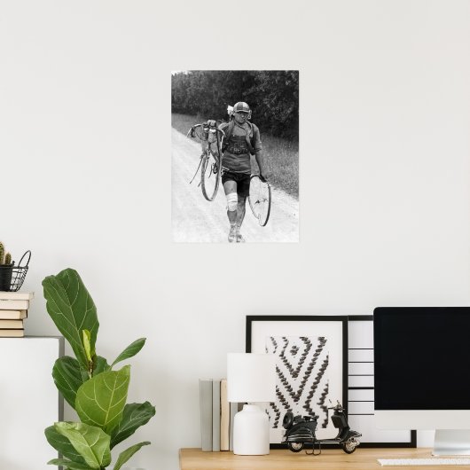 Ronde van Frankrijk 1928 Giusto Cerutti Wrecked Poster (Thuiskantoor)