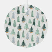 Ronde van het glazen Ornament - kerstboompatroon (Achterkant)