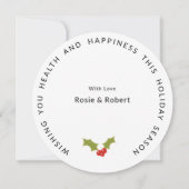 Ronde van het ontbijt, minimale kerstfeestdag feestdagenkaart (Achterkant)