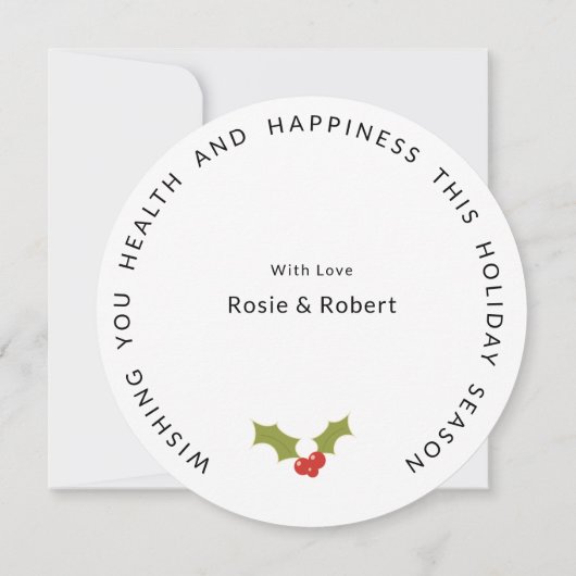 Ronde van het ontbijt, minimale kerstfeestdag feestdagenkaart (Achterkant)