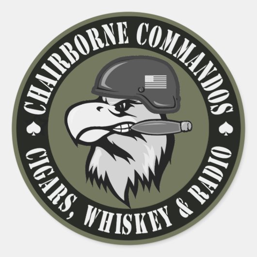 Ronde van het roken van Eagle Ronde Sticker (Voorkant)