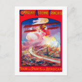 Ronde van Parijs, Frankrijk in Aerocar PosterEurop Briefkaart (Voorkant)