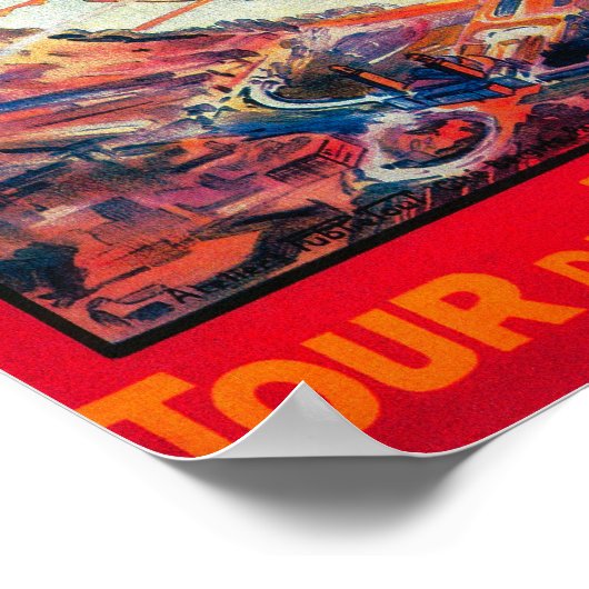 Ronde van Parijs, Frankrijk in Aerocar PosterEurop Poster (Hoek)