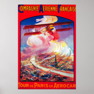 Ronde van Parijs, Frankrijk in Aerocar PosterEurop Poster