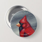 Ronde van rode kardinaal ronde button 7,6 cm (Voorkant /achterkant)