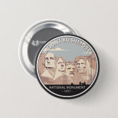 Ronde van Rushmore National Monument Retro Button 5,7 Cm (Voorkant /achterkant)
