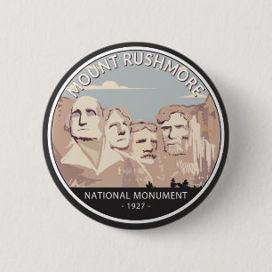 Ronde van Rushmore National Monument Retro Button 5,7 Cm