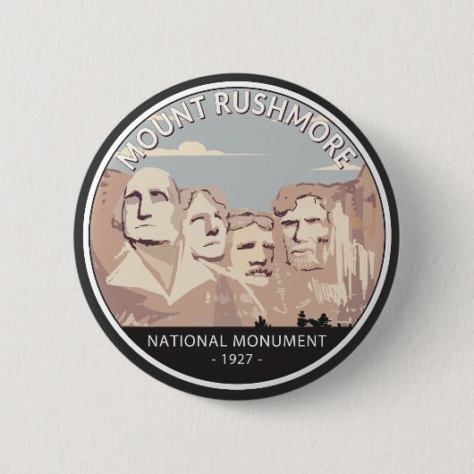 Ronde van Rushmore National Monument Retro Ronde Button 5,7 Cm (Voorkant)