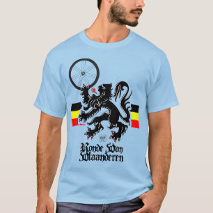 Ronde van Vlaanderen Lion met Belgische kleuren T-shirt