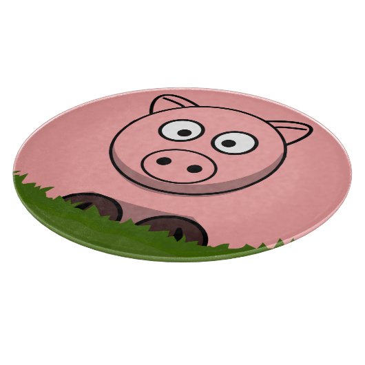 Ronde varkens snijplank (Hoek)