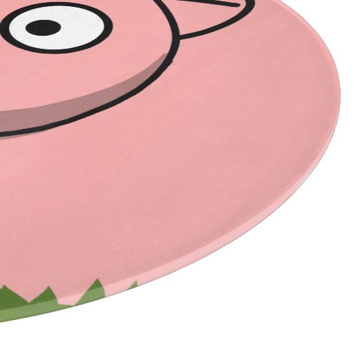 Ronde varkens snijplank (Hoek)