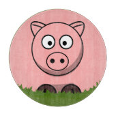 Ronde varkens snijplank (Voorkant)