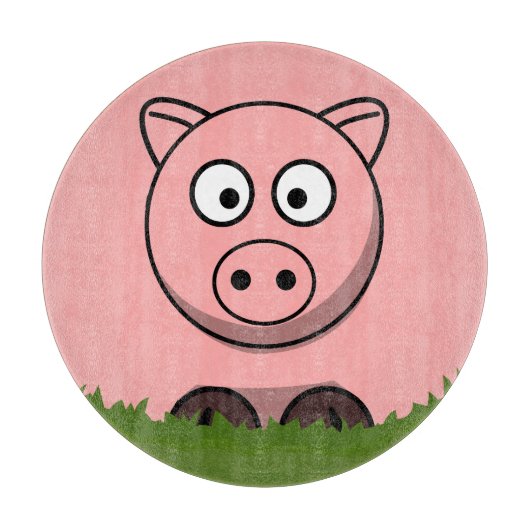 Ronde varkens snijplank (Voorkant)