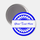 Ronde ventilator - blauw magneet (Voorkant / Achterkant)