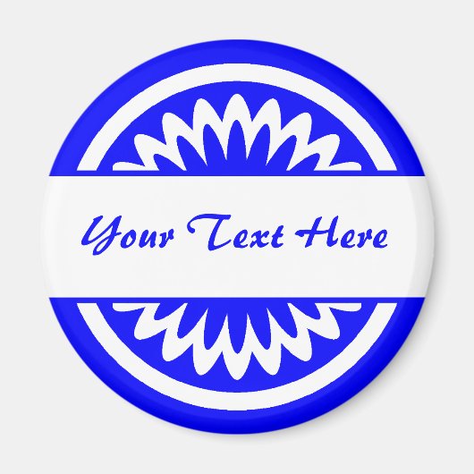 Ronde ventilator - blauw magneet (Voorkant)