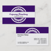 Ronde ventilator - Diep Paars Visitekaartje (Voorkant / Achterkant)