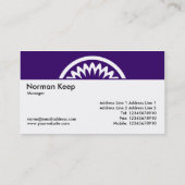 Ronde ventilator - Diep Paars Visitekaartje (Achterkant)