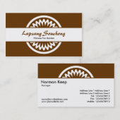 Ronde ventilator - donkerbruin visitekaartje (Voorkant / Achterkant)