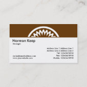 Ronde ventilator - donkerbruin visitekaartje (Achterkant)