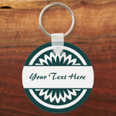 Ronde ventilator - Donkergroen Sleutelhanger (Voorkant)