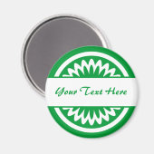 Ronde ventilator - groen met gras magneet (Voorkant / Achterkant)