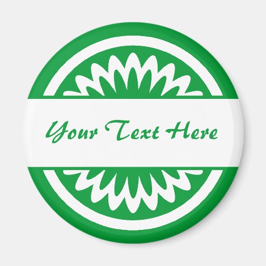 Ronde ventilator - groen met gras magneet (Voorkant)