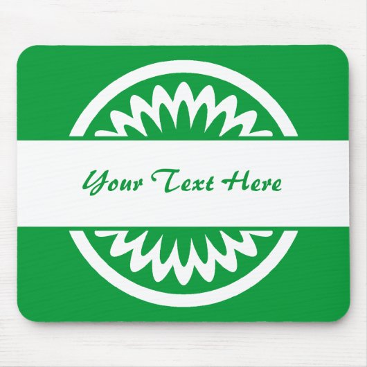 Ronde ventilator - groen met gras muismat (Voorkant)