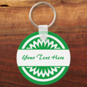 Ronde ventilator - groen met gras sleutelhanger (Voorkant)