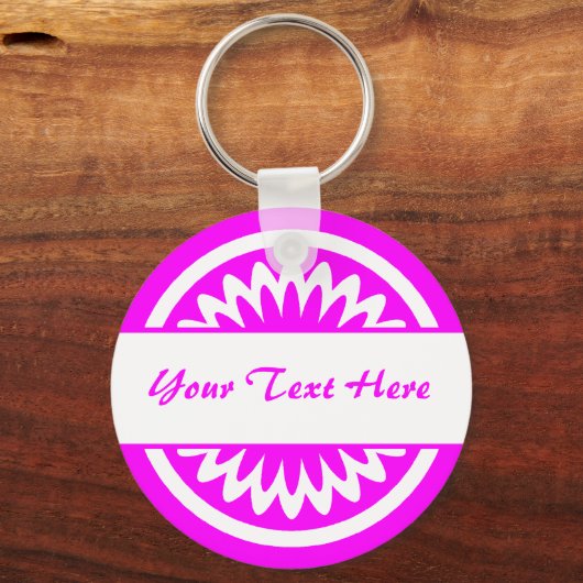 Ronde ventilator - Magenta Sleutelhanger (Voorkant)