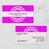 Ronde ventilator - Magenta Visitekaartje (Voorkant / Achterkant)