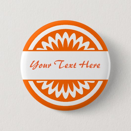 Ronde ventilator - Oranje Button 5,7 Cm (Voorkant)