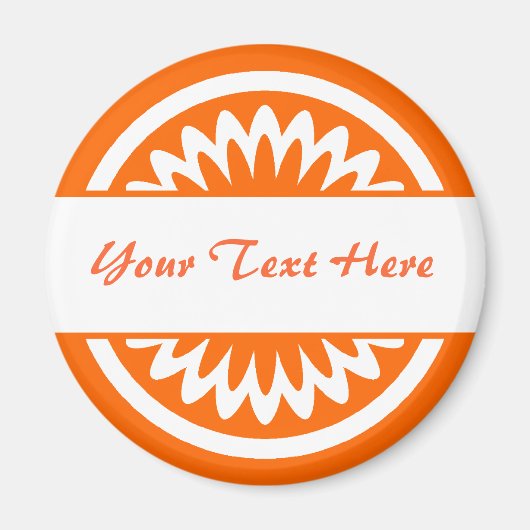 Ronde ventilator - Oranje Magneet (Voorkant)