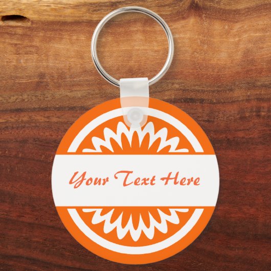 Ronde ventilator - Oranje Sleutelhanger (Voorkant)