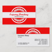 Ronde ventilator - rood visitekaartje (Voorkant / Achterkant)