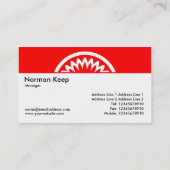 Ronde ventilator - rood visitekaartje (Achterkant)