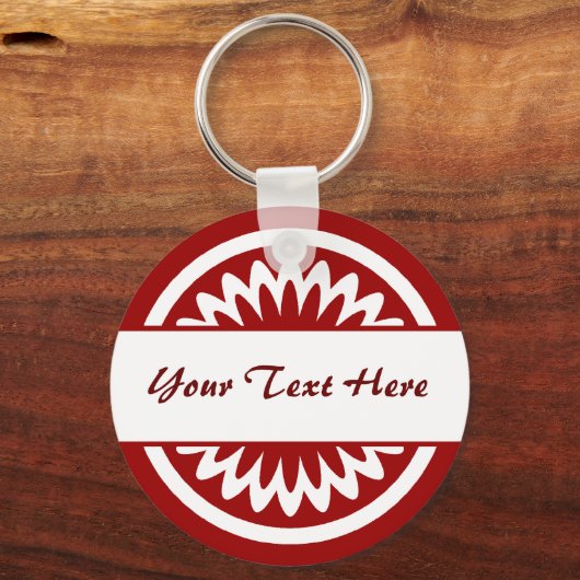 Ronde ventilator - Ruby Red Sleutelhanger (Voorkant)