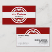 Ronde ventilator - Ruby Red Visitekaartje (Voorkant / Achterkant)